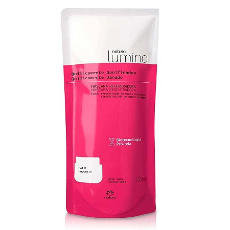Refil Máscara Cabelos Quimicamente Danificados Natura Lumina 250ml