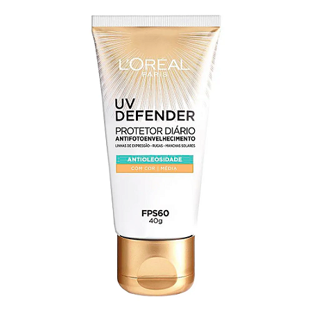 Protetor Loreal UV Defender Cor Média Fator 60 40g