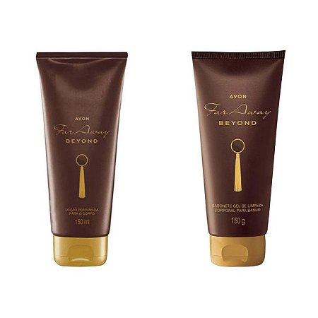 Kit Far Away Beyond composto de hidratante 150ml + Sabonete gel de banho 150g Avon