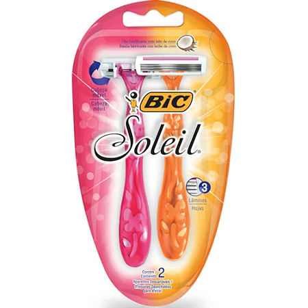Aparelho de Depilar Bic Descartável Soleil Feminino 2UN