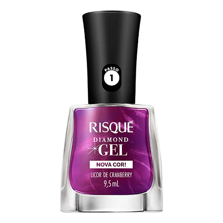 Esmalte Risqué Diamond Gel Licor De Cranberry 9,5ml