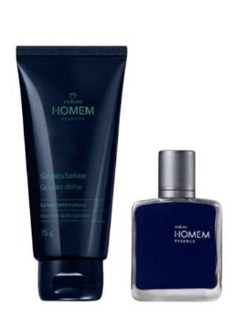 KIT Natura Homem Essence composto por Miniatura de Perfume Homem Essence 25ml + Gel Barbear Homem Essence 75g