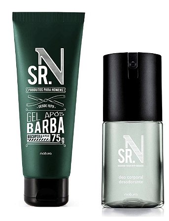 Kit SR N Natura Composto de Deo Corporal 100ml + Gel após barba 75g