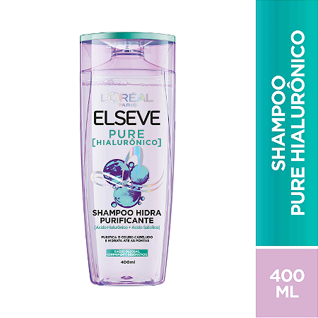 Shampoo Elseve Lóreal Paris Pure Hialurônico - 400ml