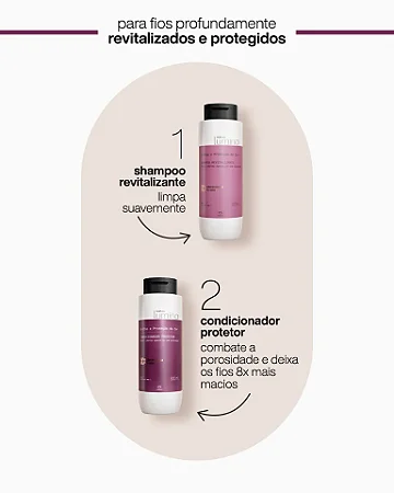 Kit Shampoo 300ml + Condicionador 300ml Natura Lumina Brilho e proteção da Cor
