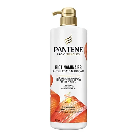 Shampoo Pantene Pro-V Biotinamina B3 Antiqueda e Nutrição 510ml