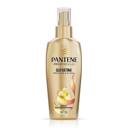 Queratina Spray Pantene Pro-V Multibeneficios Queratina + Vitamina B5 Preenche e Blinda 160ml