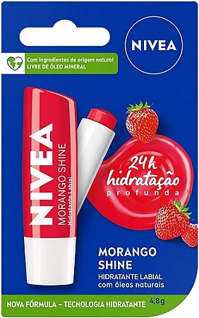 Hidratante Labial Nivea Morango Shine
