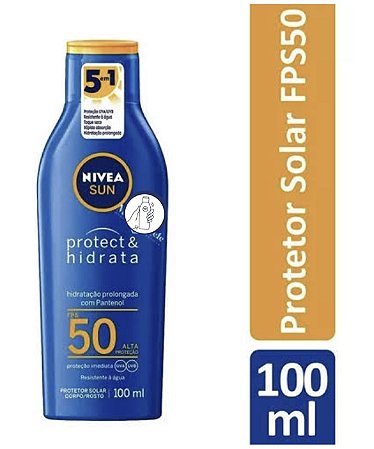 Protetor Solar Nivea Sun Protect & Hidrata FPS50 - 100ml