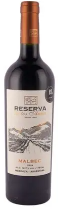 Vinho Reserva de los Andes Malbec
