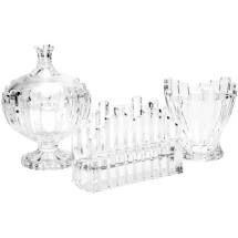 Conjunto 3 Peças Cristal para Mesa Building