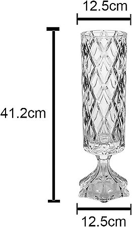Vaso com Pé de Cristal Deli Diamond