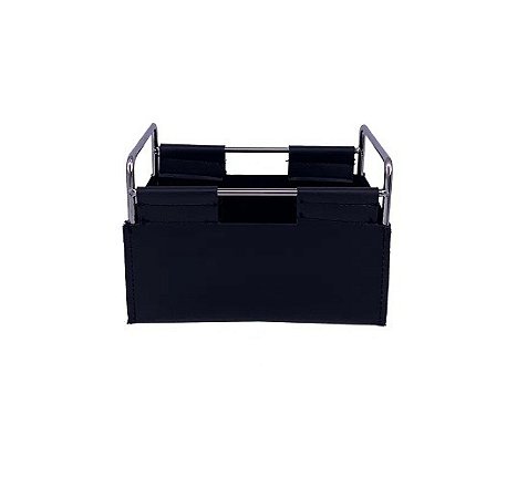 Porta Utensílios de Couro Sintético e Metal