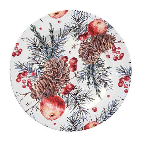 Sousplat Galles Print Natal Pinhas Unidade