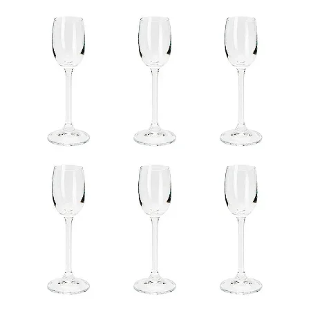 Conjunto 6 Taças Cristal para Licor Gastro Colibri