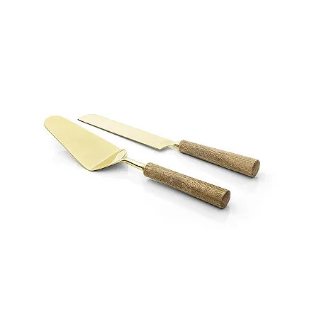 Conjunto de Talheres para Bolo 2 Peças Garbo Goldwood