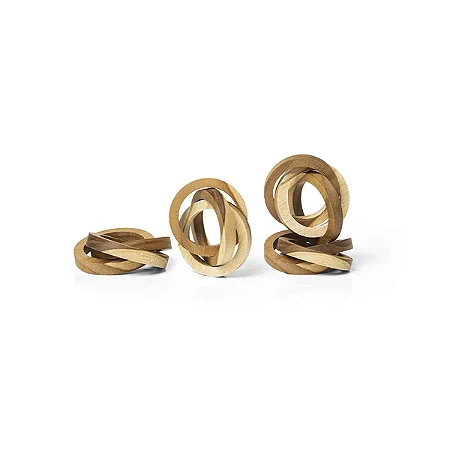 Anel de Guardanapo 4 Peças Brazil Wood Ello