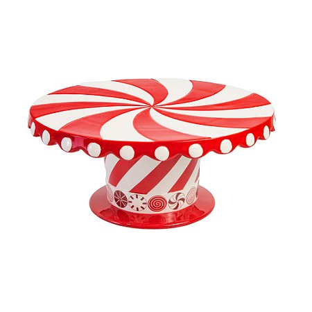 Prato para Bolo com Pé Peppermint