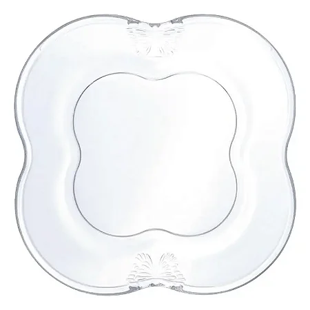 Conjunto 4 Pratos para Sobremesa de Vidro Butterfly 17cm