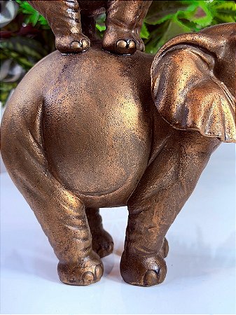 Escultura resina 2 elefantes