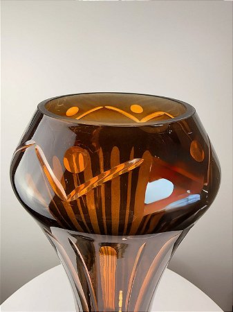 Peça decorativa de vidro ambar