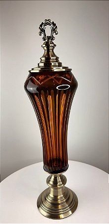 Peça Decorativa de Vidro Ambar