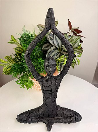 Peça Decorativa em Resina Estatueta Yoga