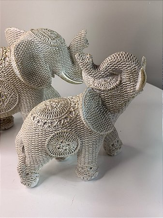 Escultura Elefante Resina Textura