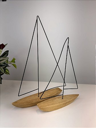 Escultura Barco em Poliresina