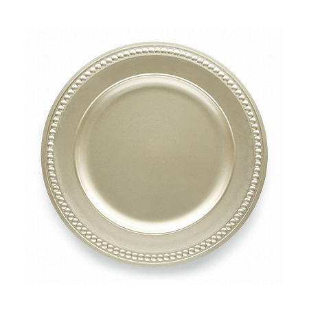 Sousplat Galles Dots Champagne Antique Claro
