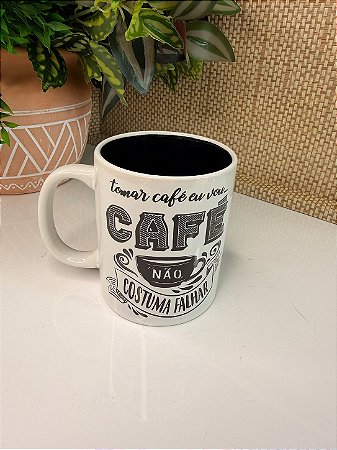 Caneca Porcelana Expresso Branco – 320 ml