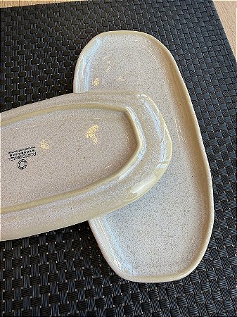 Cj 4 Travessas Oval Rasa P Organico Latte 23x11 Cm 10