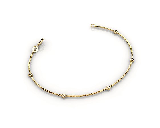 Pulseira Ouro Bolinha