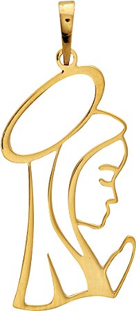 Pingente Ouro Nossa Senhora de Perfil