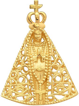 Pingente Ouro Nossa Senhora Rendada