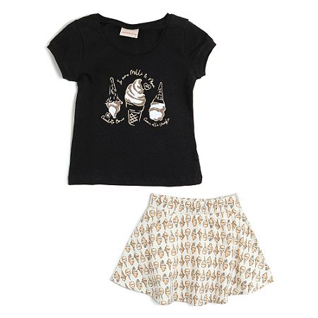saia com short por baixo infantil