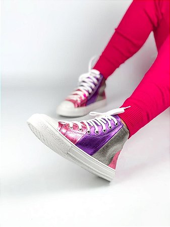 tenis cano alto roxo