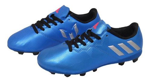 Chuteira de Campo Cravo Adidas Messi 16.4 FG Infantil Azul Tamanho 30 - I  Love Novidades