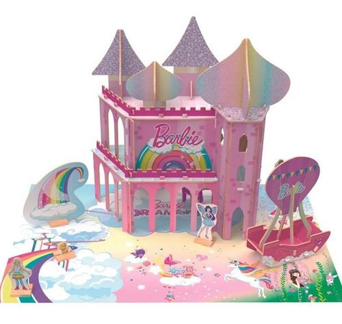 Reino Dreamtopia Cenário Barbie Princesa Castelo Mundo Mágic