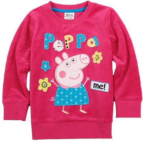 Blusa de Plush Pink Fechada Peppa Pig