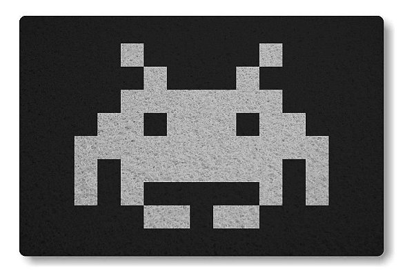 Tapete Capacho 60x40 Space Invaders Atari Geek Divertido Lar