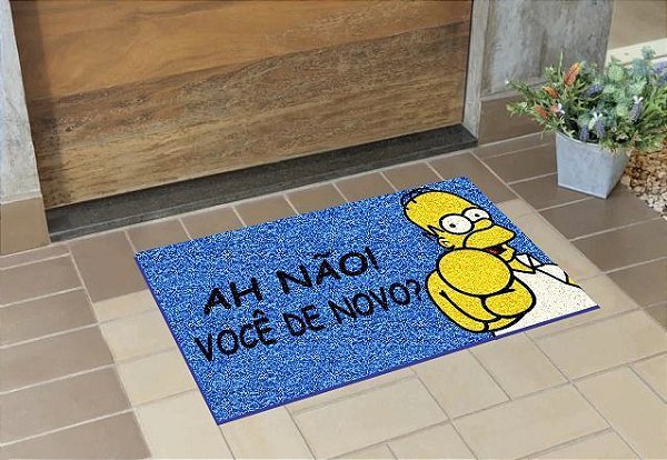 Tapete Capacho 80x40 Homer Simpson Oh Não Você De Novo Lar