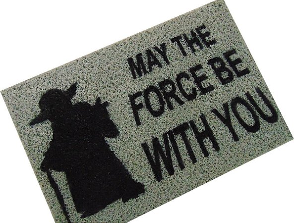 Capacho Star Wars Mestre Yoda May The Force Be With You - Limpe Sim -  Tapetes Personalizados