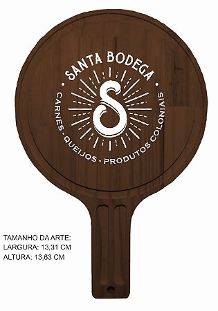 Kit com 10 Tábuas Premium Santa Bodega personalizada (Rústico)