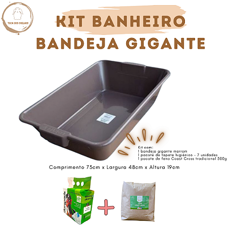 Kit Bandeja Gigante - Banheiro para coelho