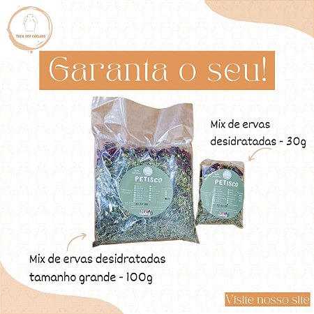 Pacote grande - Petisco mix ervas desidratadas - 100g