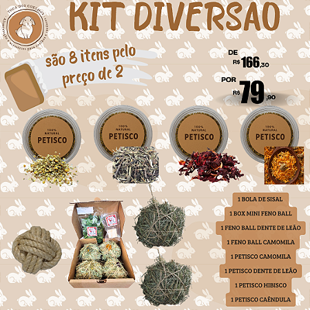 Kit Diversão: 8 produtos pelo preço de 2