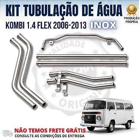 KIT TUBULAÇÃO DE ÁGUA EM INOX PARA KOMBI 1.4 FLEX 2006-2013