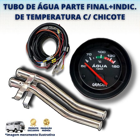 TUBO DE ÁGUA INFERIOR CURVO CURTO KOMBI 1.4 FLEX + INDICADOR C/ CHICOTE