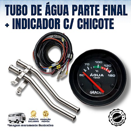 TUBO DE ÁGUA INFERIOR CURVO CURTO KOMBI 1.4 FLEX + INDICADOR C/ CHICOTE